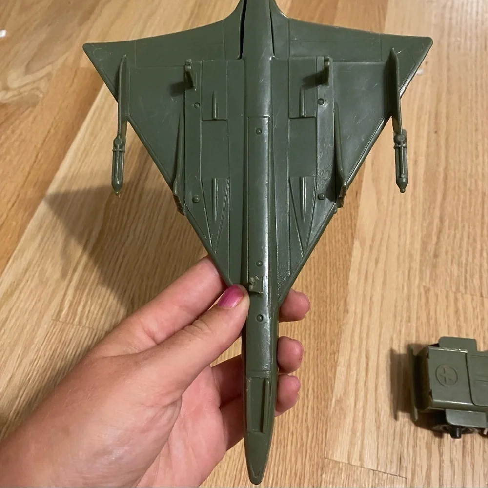 Vintage Green Plastic Army Toy Bundle Lot Processed Plastic Tim-mee Made in USA